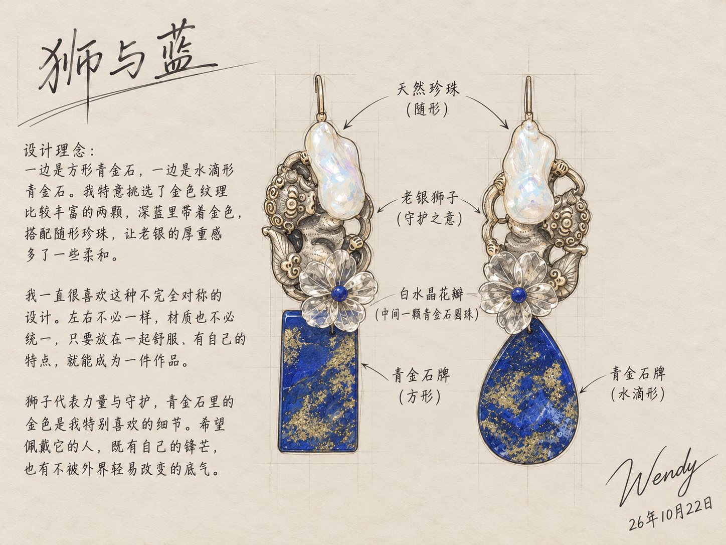 狮与蓝手稿